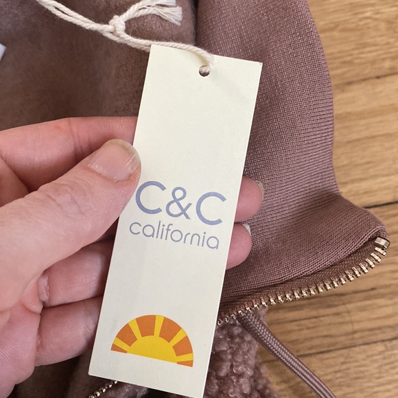 Ultra Comfy C&C California Half Zip Jacket, Mauve, Large - Picture 7 of 13